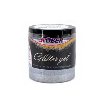 Glitter Ezüst Gél Festékbe 0,2L