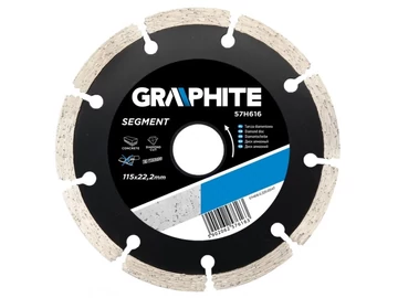 Graphite Gyémántvágó Korong Szegmentált 115mm 57H616