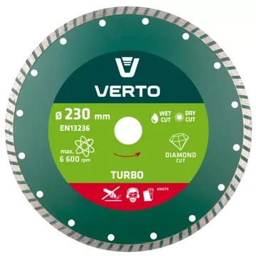 Verto Gyémántvágó Korong Turbo 230mm 61H2T9