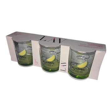 Üveg Üdítős Pohár Citromos 2,8L 3db