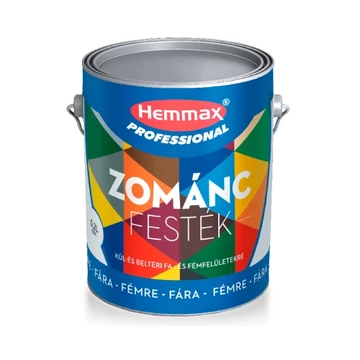 Hemmax Professional Magasfényű Oldószere Zománc Ezüst 0,75L