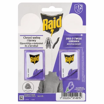RAID Ruha Molyirtószer Levendula 2db/csomag