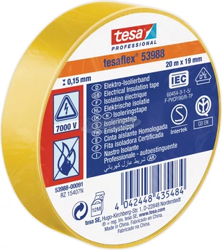 Tesa Szigetelőszalag Sárga 10m