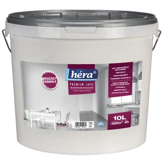 Héra Kolor Prémium Latex Selyemfényű Beltéri Falfesték Fehér &amp;quot;L&amp;quot; 10L