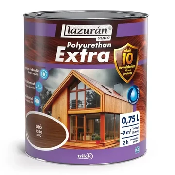 Lazurán Aqua Polyuretán Extra Lazúr Dió 1540 0,75L