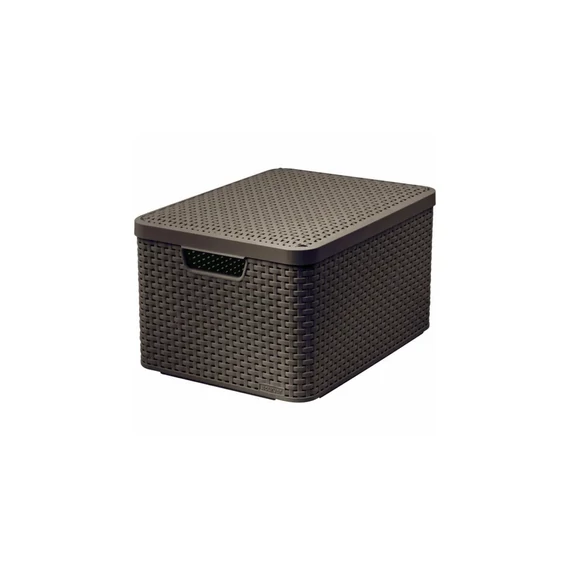 Curver Rattan Kosár Tetővel Barna 18L CU959