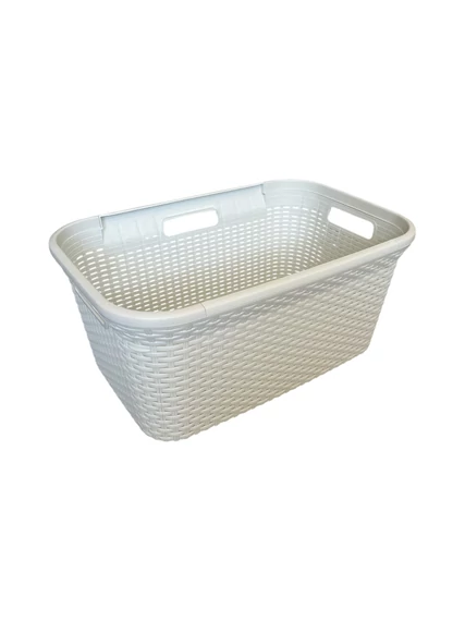 Curver Rattan Ruháskosár Fehér 45L CU661