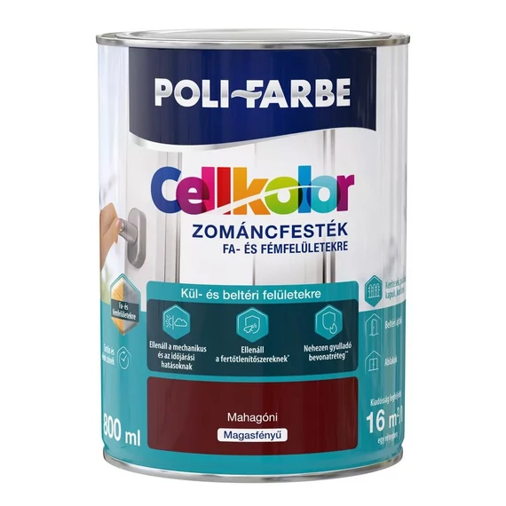 Cellkolor Oldószeres Magasfényű Zománcfesték Mahagóni 0,8L