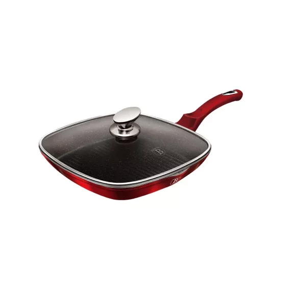 Berlinger Haus Grill Serpenyő Fedővel Burgundy 28cm BH1613N