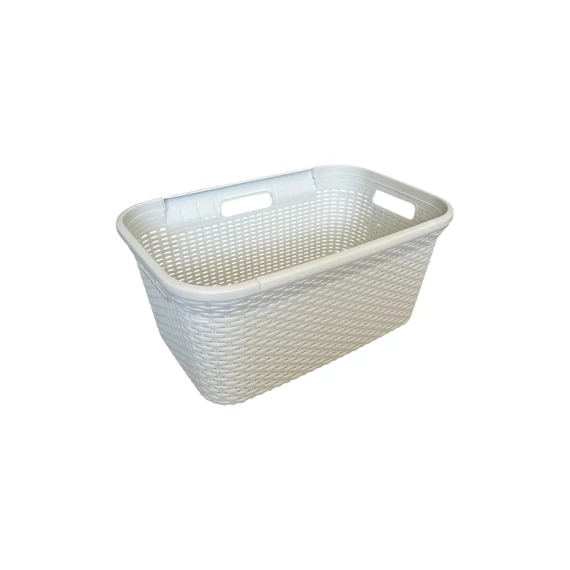 Curver Rattan Ruháskosár Fehér 45L CU661