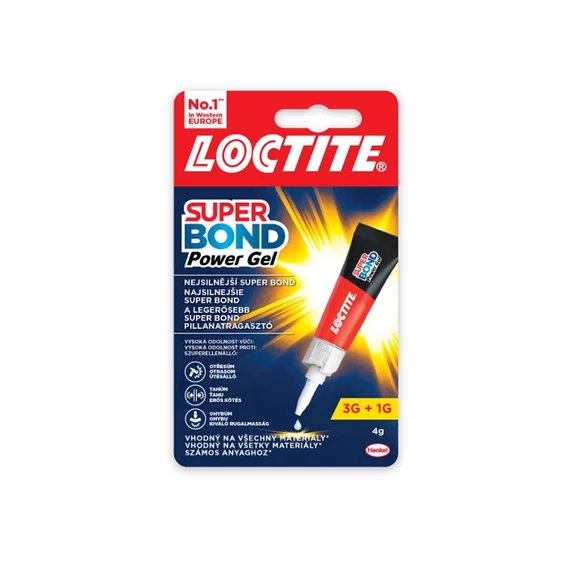 Loctite Super Bond Power Pillanatragasztó Gél 4g