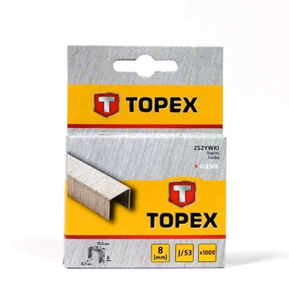 Topex Tűzőkapocs 6mm 1000db 41E306
